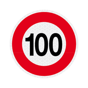 PANNELLO DI SEGNALAZIONE 100 KM / H